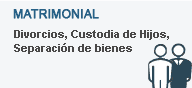 Matrimonial: Divorcios, Custodia de Hijos, Separaci&oacute;n de Bienes